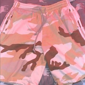 men’s adidas neutral camo sweat shorts